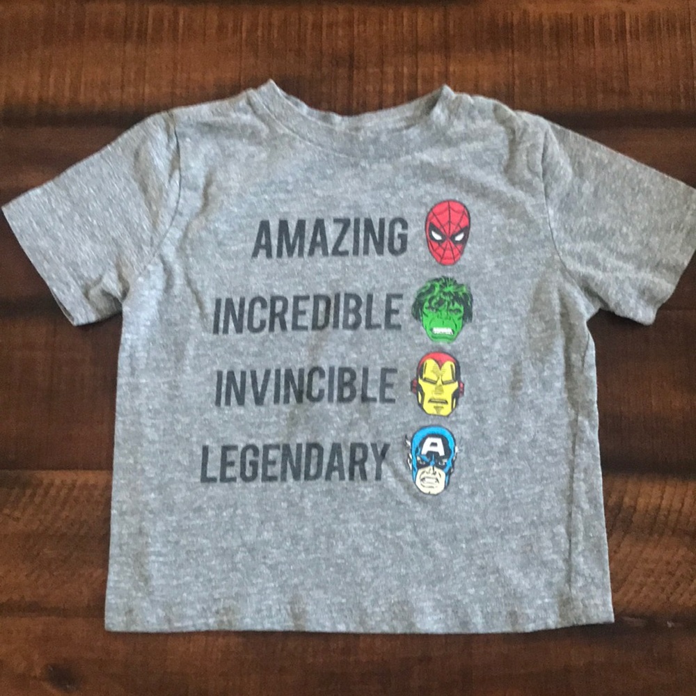 MARVEL Boys Gray Tee
